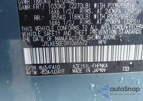 2009 Scion Xb z USA, uszkodzony, nr VIN JTLKE50E091065672